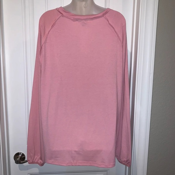 Pink Skull Print Long Sleeve Tee - Picture 5 of 5